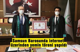 Samsun Barosunda internet üzerinden yemin töreni yapıldı