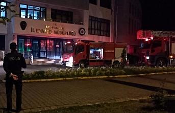 Sinop Emniyet Müdürlüğü binasında yangın çıktı
