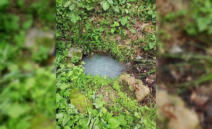 Trabzon'da fındıklıktaki kaynayan su gözelerinden numune alındı