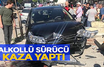 ALKOLLÜ SÜRÜCÜ KAZA YAPTI