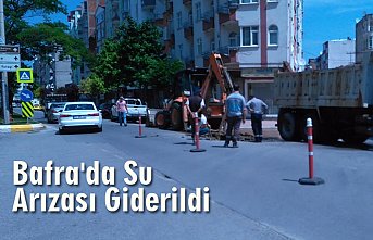 Bafra'da Su Arızası Giderildi