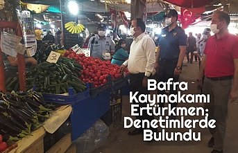 Bafra Kaymakamı Ertürkmen; Denetimlerde Bulundu