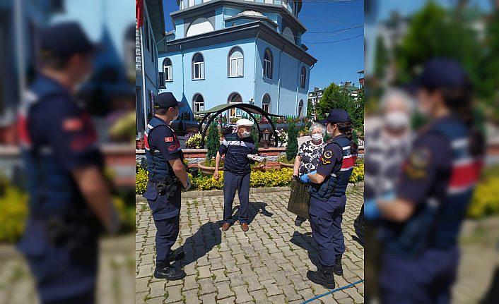 Bulancak ve Keşap'ta jandarmadan Kovid-19 tedbirleri