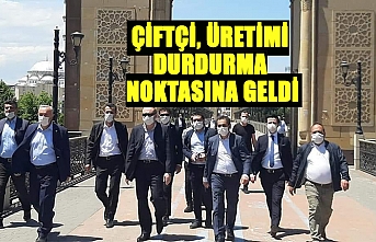 ÇİFTÇİ, ÜRETİMİ DURDURMA NOKTASINA GELDİ