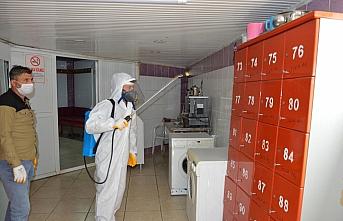 Havza'da hizmet vermeye başlayan kaplıcalar dezenfekte edildi