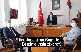 İlçe Jandarma Komutanı Demir’e veda ziyareti