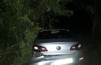 Lastiğe çarparak yoldan çıkan otomobildeki 7 kişi yaralandı