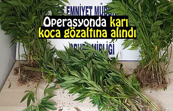 Operasyonda karı koca gözaltına alındı