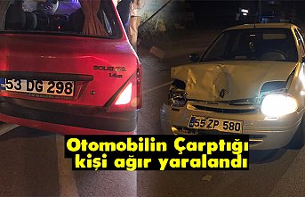 Otomobilin çarptığı kişi ağır yaralandı