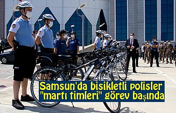 Samsun'da bisikletli polisler "martı timleri" görev başında
