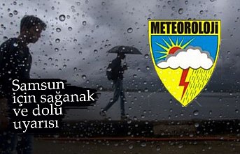 Samsun için sağanak ve dolu uyarısı
