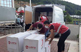 Türk Kızılaydan Zonguldak BEÜ'ye koruyucu tıbbı malzeme desteği
