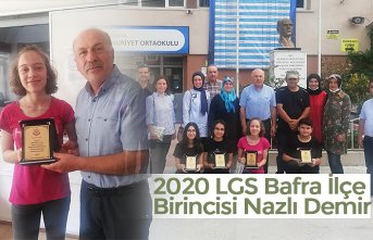 2020 LGS Bafra İlçe Birincisi Nazlı Demir