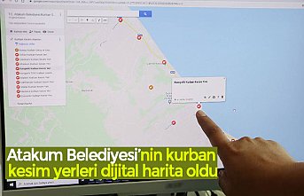 Atakum Belediyesi’nin kurban kesim yerleri dijital harita oldu