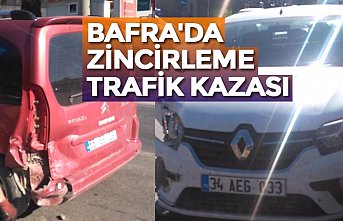 BAFRA'DA ZİNCİRLEME TRAFİK KAZASI