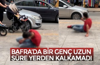 BAFRA’DA BİR GENÇ UZUN  SÜRE YERDEN KALKAMADI