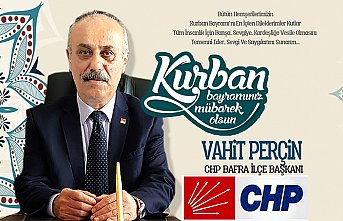 Başkan Perçin'den Kurban Bayramı mesajı