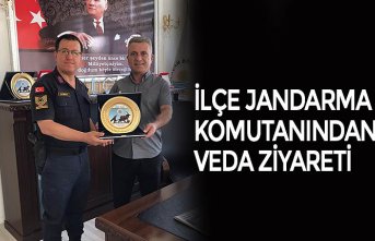 İLÇE JANDARMA KOMUTANINDAN VEDA ZİYARETİ