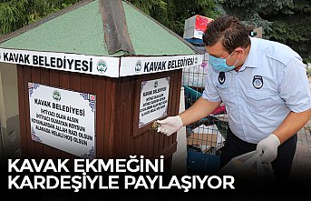 KAVAK EKMEĞİNİ KARDEŞİYLE PAYLAŞIYOR