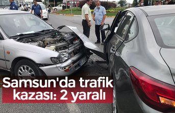 Samsun'da trafik kazası: 2 yaralı