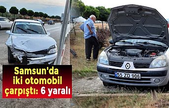 Samsun'da iki otomobil çarpıştı: 6 yaralı