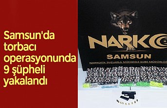 Samsun'da "torbacı" operasyonunda 9 şüpheli yakalandı