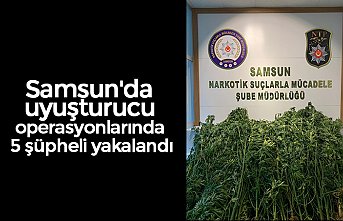 Samsun'da uyuşturucu operasyonlarında 5 şüpheli yakalandı