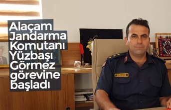 Alaçam Jandarma Komutanı Yüzbaşı Görmez görevine başladı