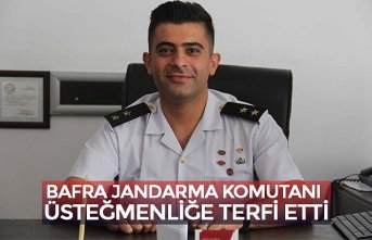BAFRA JANDARMA KOMUTANI ÜSTEĞMENLİĞE TERFİ ETTİ