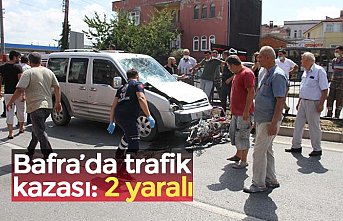 Bafra’da trafik kazası: 2 yaralı