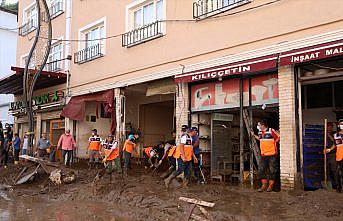 Dereli ilçesinde ev ve iş yerlerinin yıkımları sürüyor