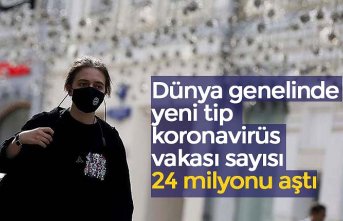 Dünya genelinde yeni tip koronavirüs vakası sayısı 24 milyonu aştı