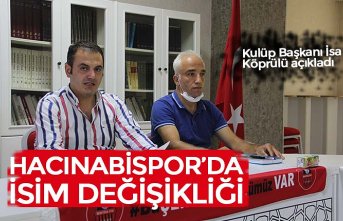 HACINABİSPOR’DA İSİM DEĞİŞİKLİĞİ