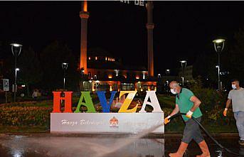 Havza'da dezenfeksiyon çalışmaları sürüyor