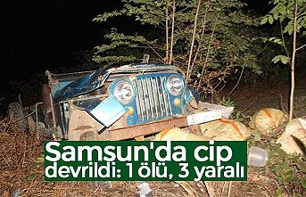 Samsun'da cip devrildi: 1 ölü, 3 yaralı