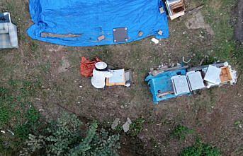 Arı kovanından uyuşturucu ve tabanca çıktı