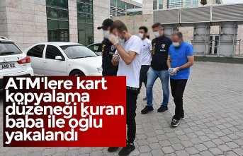 ATM'lere kart kopyalama düzeneği kuran baba ile oğlu yakalandı