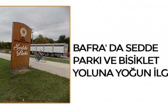 BAFRA' DA SEDDE PARKI VE BİSİKLET YOLUNA YOĞUN İLGİ