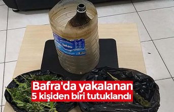 Bafra'da yakalanan 5 kişiden biri tutuklandı