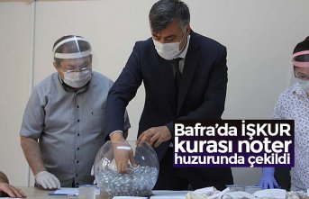 Bafra’da İŞKUR kurası noter huzurunda çekildi