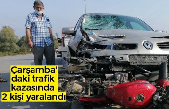 Çarşamba'daki trafik kazasında 2 kişi yaralandı