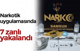 Narkotik uygulamasında 7 zanlı yakalandı
