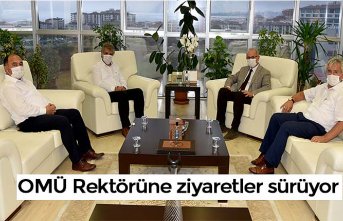 OMÜ Rektörüne ziyaretler sürüyor