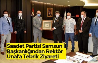 Saadet Partisi Samsun İl Başkanlığından Rektör Ünal’a Tebrik Ziyareti