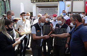 Zonguldak'ta ORKÖY projesiyle alınan 20 traktör orman köylüsüne verildi