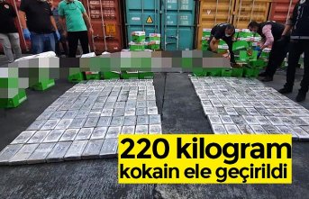 220 kilogram kokain ele geçirildi
