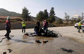 Boyabat'ta kamyonet ile motosiklet çarpıştı: 1 yaralı