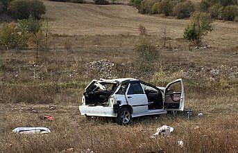 Karabük'te devrilen otomobildeki 4 kişi yaralandı