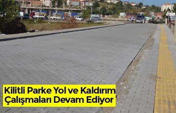  Kilitli Parke Yol ve Kaldırım Çalışmaları Devam Ediyor
