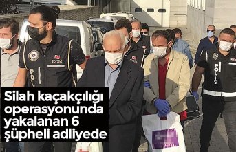 Silah kaçakçılığı operasyonunda yakalanan 6 şüpheli adliyede